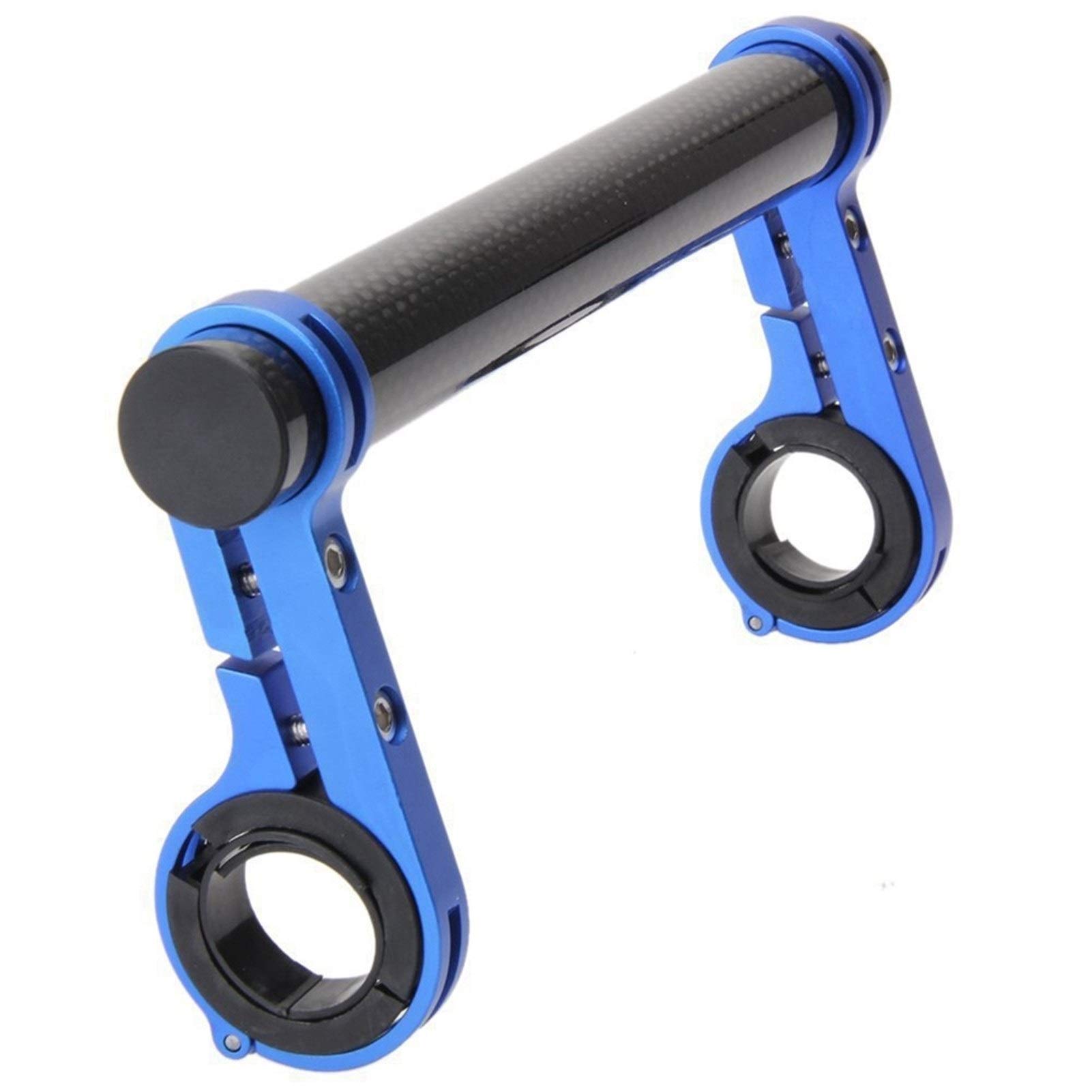 Bicycle Handlebar Extender Bracket - Alloy Fiber Bike Headlight Mount Bar Holder for Cycling & Night Riding - Black