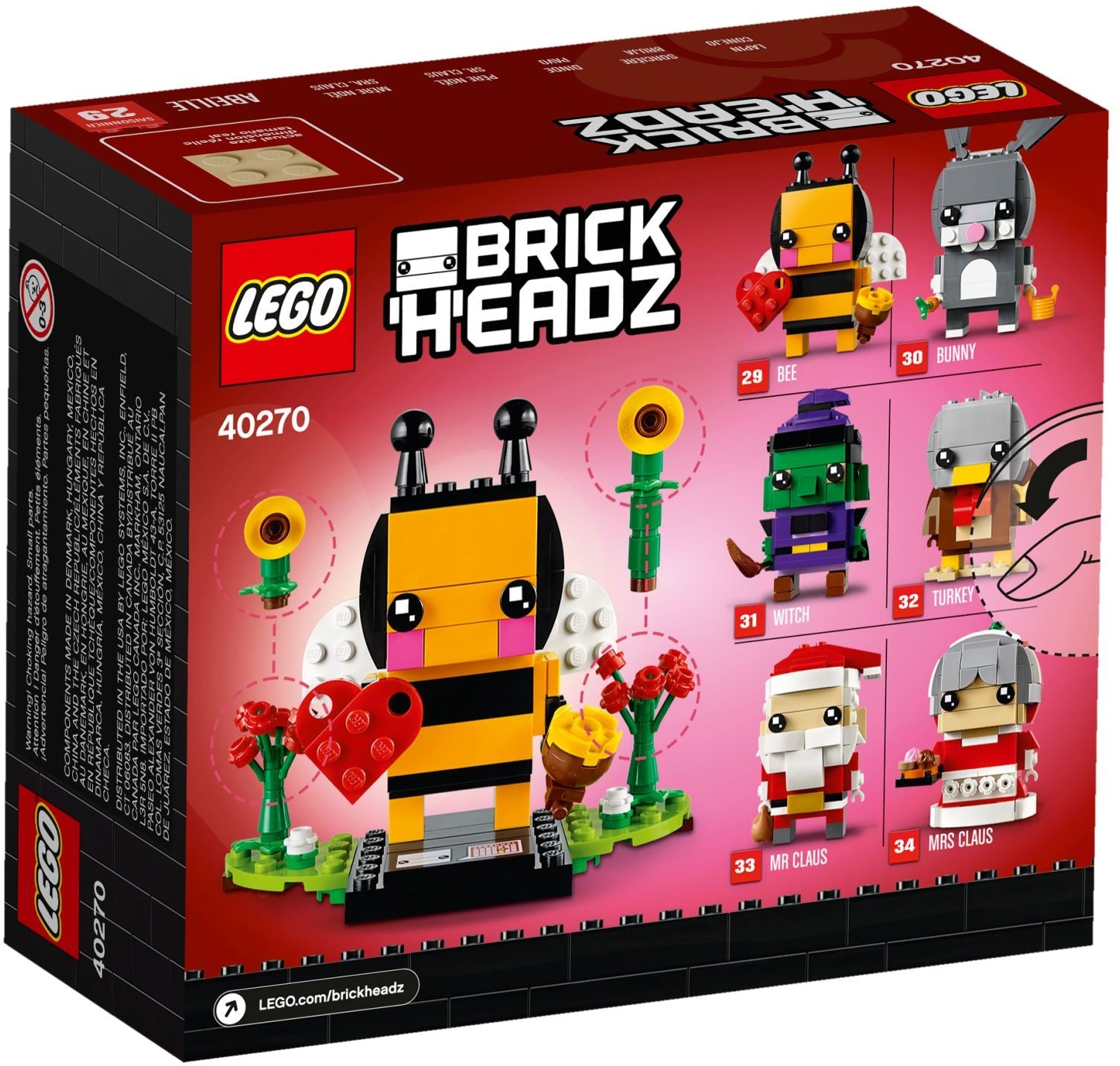 Original LEGO 40270 Bee Building Kit - Creative DIY Toy for Kids & Adults - Perfect for Home Decoration, Birthday Gifts & STEM Learning Activities
