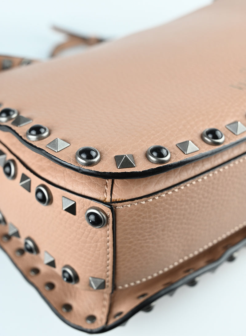 Valentino Rockstud Shoulder Bag in Nude - Perfect for Everyday Wear, Date Nights & Special Occasions