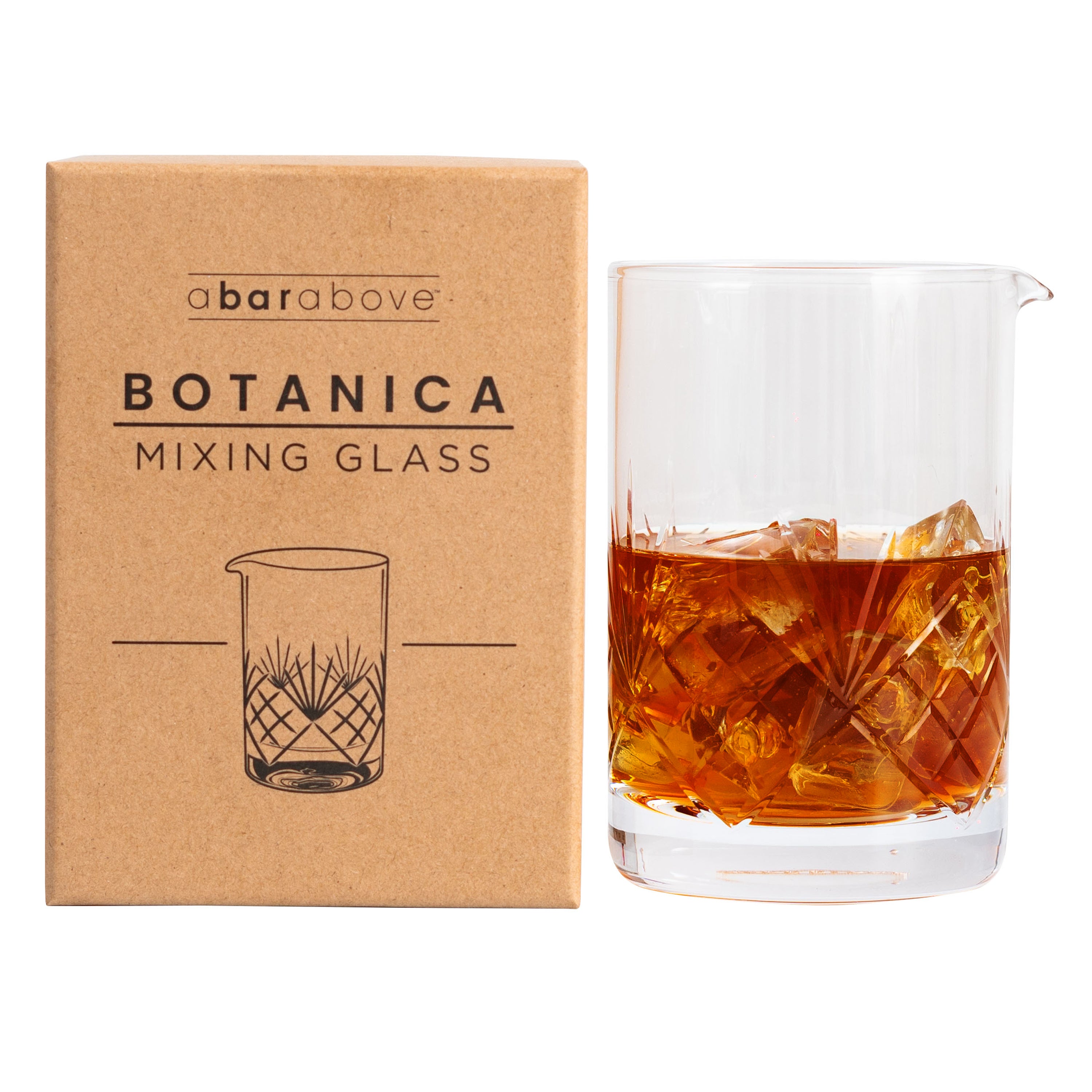Premium Botanica Cocktail Mixing Glass – Elegant Barware for Mixing Classic & Craft Cocktails – Perfect for Home Bars & Professional Bartenders