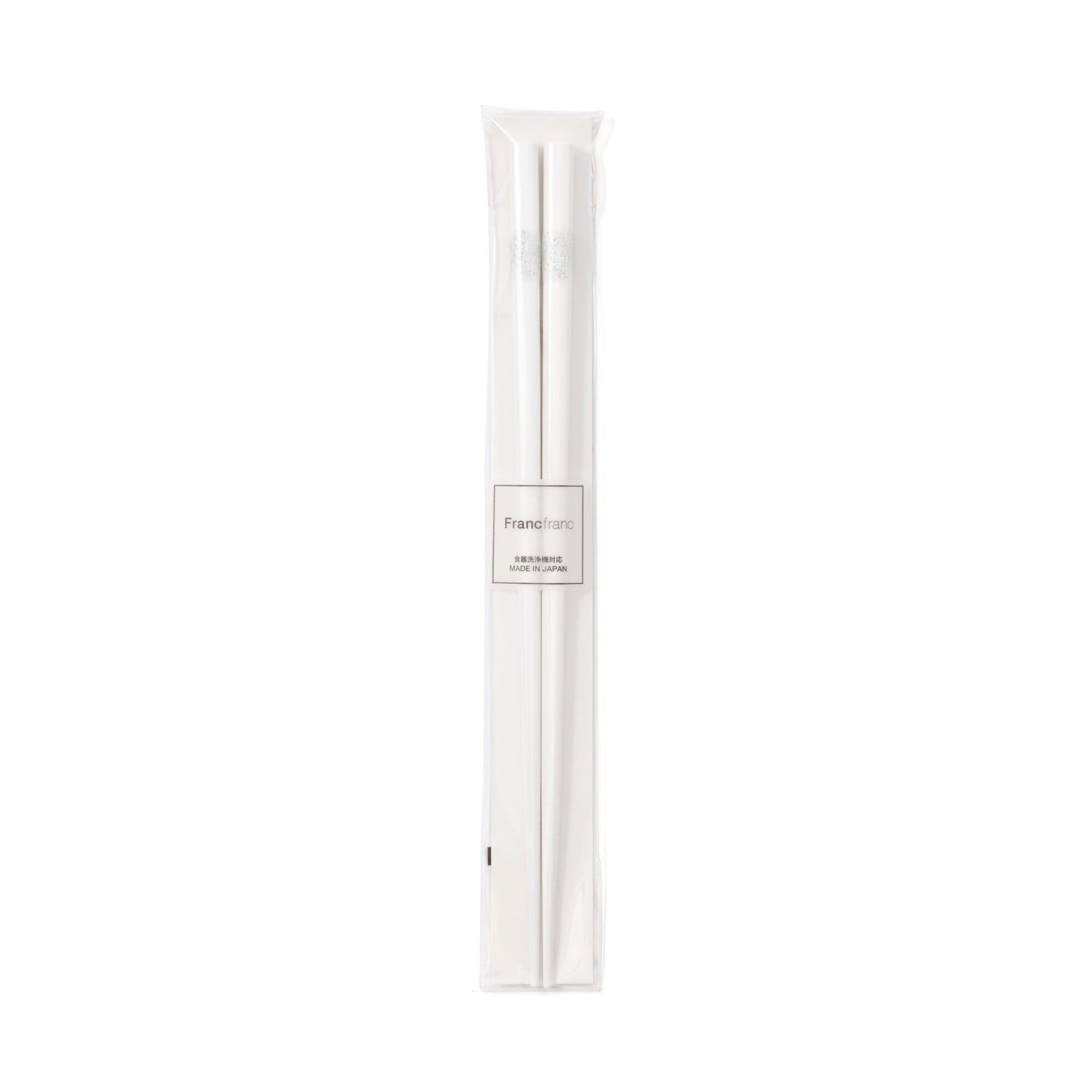 Glitter White Chopsticks - Elegant Disposable Wooden Chopsticks for Sushi, Asian Cuisine & Parties - Perfect for Restaurants, Takeout & Home Dining