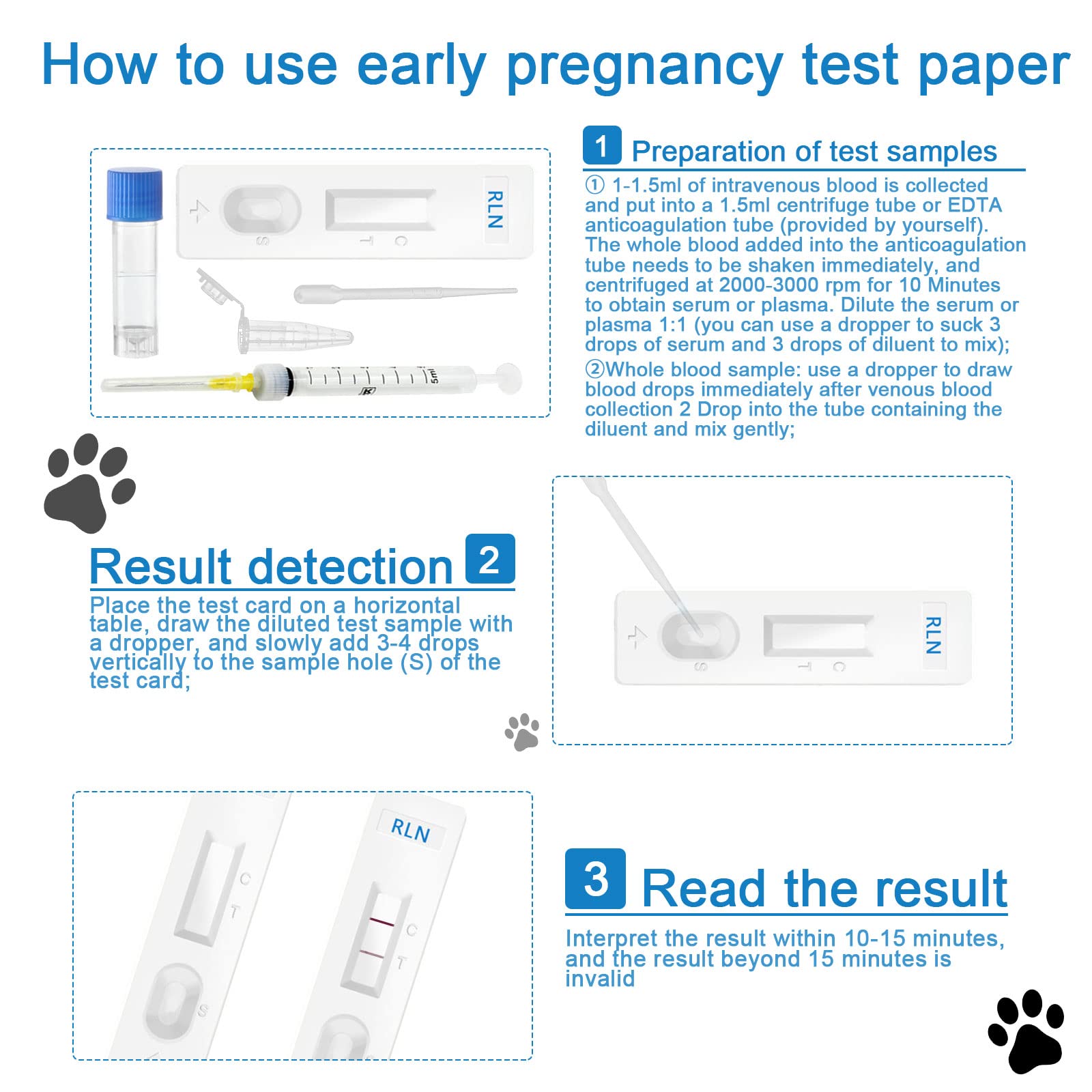 Dog Pregnancy Test Kit - Canine RLN Early Detection Test Strips for Home Use, Accurate & Easy DIY Pet Pregnancy Testing (1 Pack) - Perfect for Breeders & Pet Owners Monitoring Dog Health