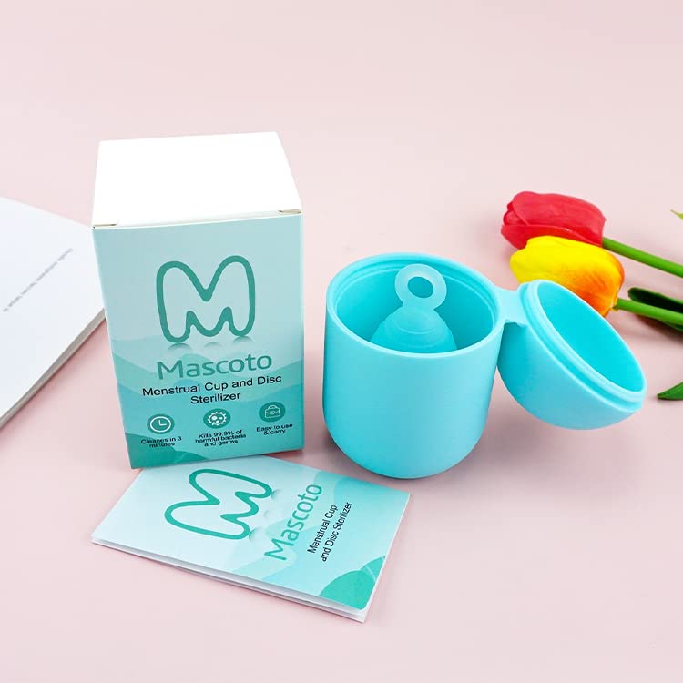 **Portable Menstrual Cup Sterilizer & Storage Case – Reusable Microwave Steamer for Cups & Discs | Travel-Friendly Sanitizer for Public Restrooms, Home & On-the-Go Use**