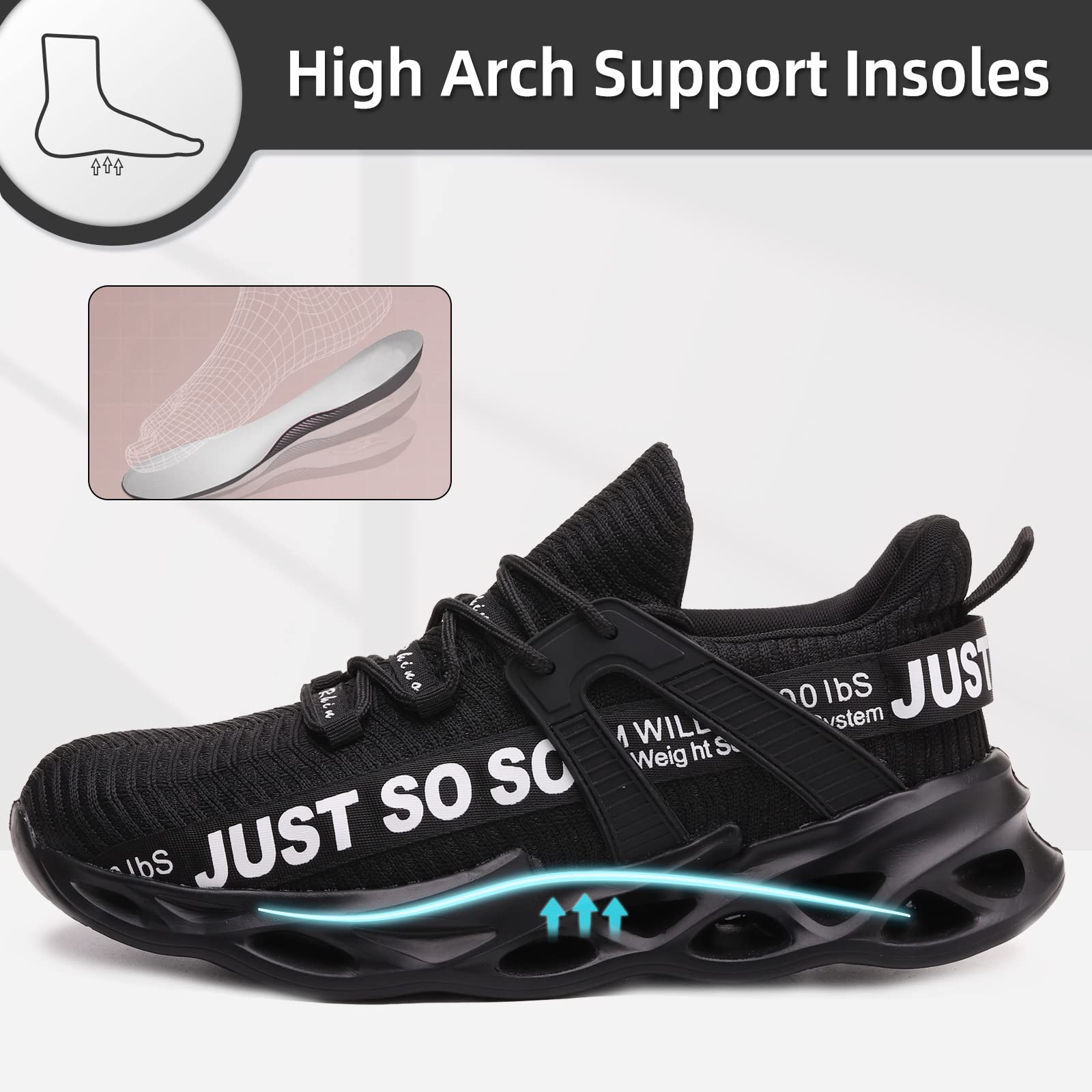 Furuian Steel Toe Shoes for Women & Men - Lightweight Safety Work Sneakers with Comfort Toe Protection | Perfect for Construction, Warehouse & Industrial Work