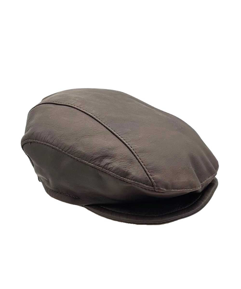 Jacaru Genuine Roo Leather Driver Cap for Men - Classic Australian Outback Style Hat for Driving, Outdoor Adventures & Casual Wear