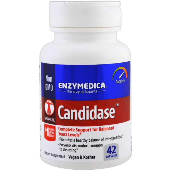 Enzymedica Candidase Capsules - Powerful Digestive Enzyme Supplement for Gut Health & Candida Support - Ideal for Digestive Comfort After Meals & Travel