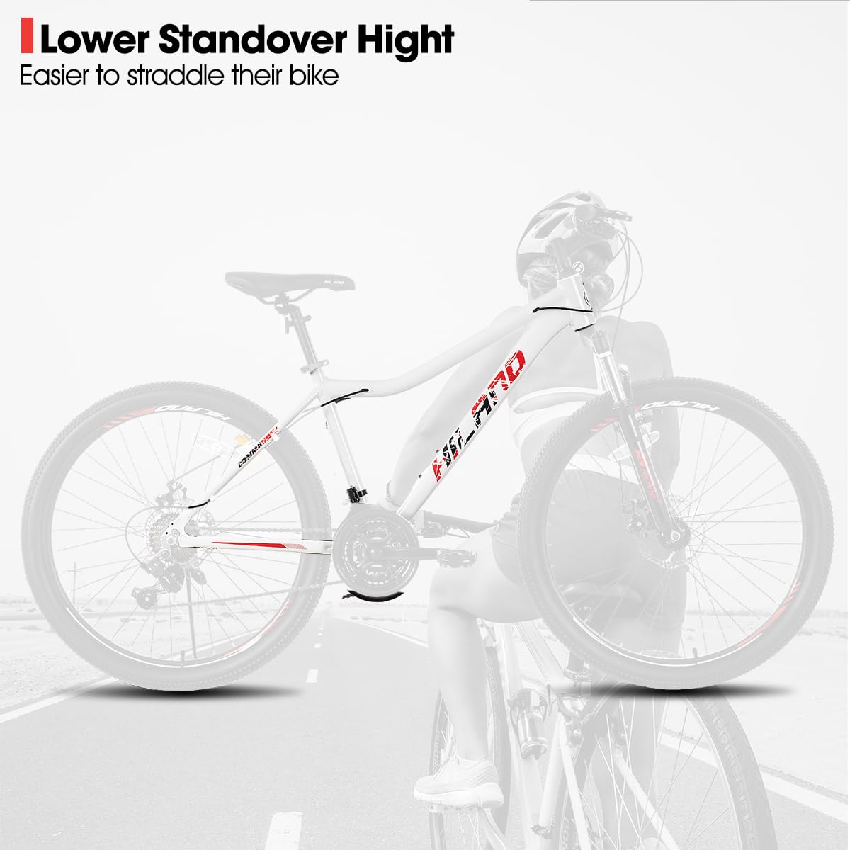 HILAND 20 26 27.5 Inch Women's Mountain Bike - 7/21 Speed, Aluminum Frame, Lock-Out Suspension Fork - Perfect for Trail Riding, Commuting & Outdoor Adventures