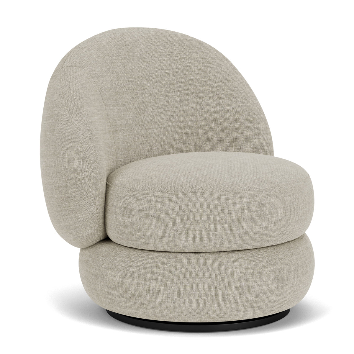 Alma Fabric Swivel Armchair - Modern Upholstered Lounge Chair with 360° Rotation, Comfortable Living Room Accent Chair for Home Office, Reading Nook, or Bedroom Relaxation