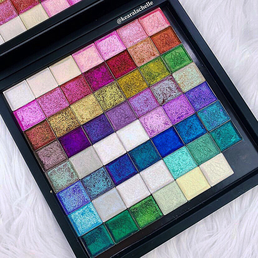 BLEMISHED Standard Stained Glass Magnetic Makeup Palette (Empty) - Perfect for Travel & Professional Makeup Organization
