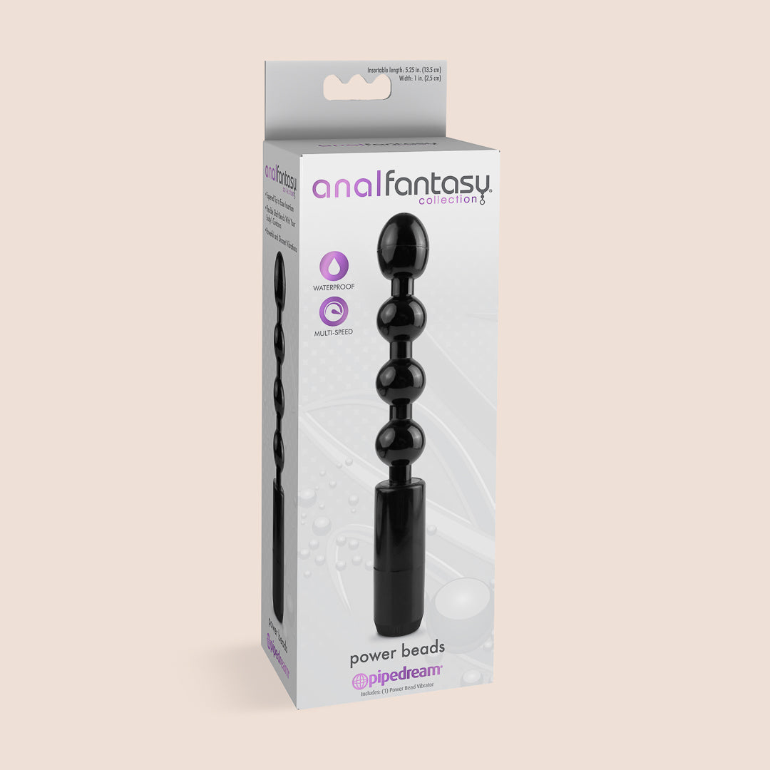 Anal Fantasy Power Beads - Rechargeable Vibrating Beads for Pleasure & Stimulation | Perfect for Couples Play & Solo Exploration | Adult Toys for Enhanced Sensation & Intimacy