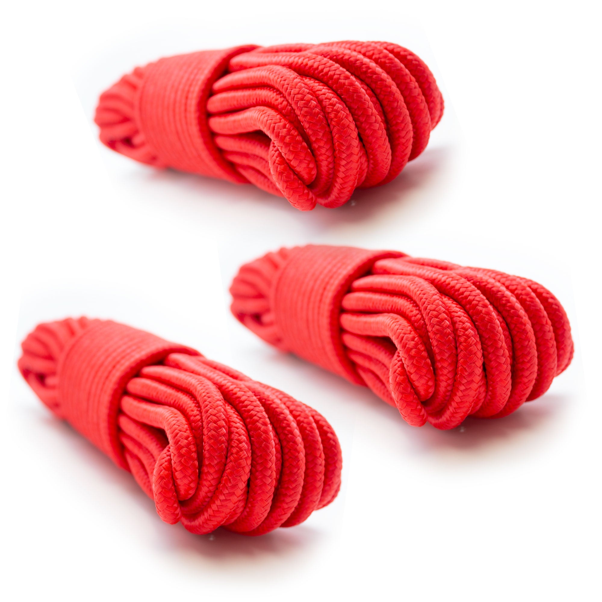 9mm x 50ft Heavy Duty Nylon Braided Rope - Strong Outdoor Camping, Hiking, Boating & DIY Rope for Secure Tying, Climbing & Survival Gear
