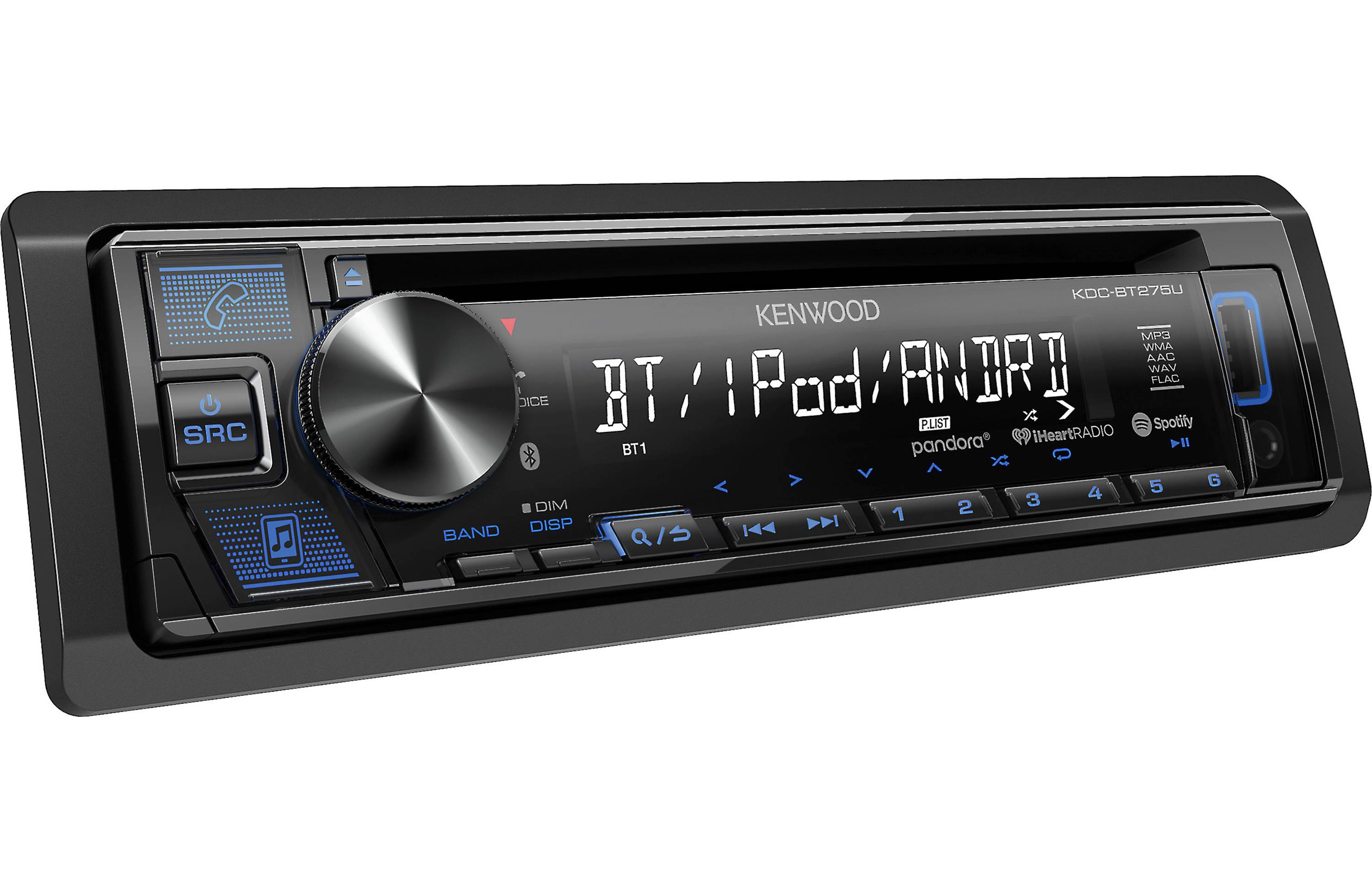 Kenwood KDC-BT275U Bluetooth Car Stereo CD Receiver - Wireless Music Streaming & Hands-Free Calling for Cars & Trucks