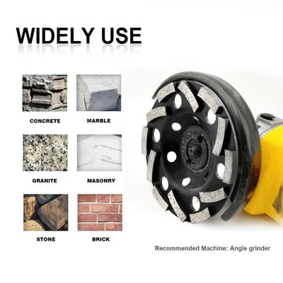 5 Inch Twisted Cup Wheel - Premium Grinding Disc for Metal & Concrete - Perfect for DIY Projects, Metalworking & Surface Preparation