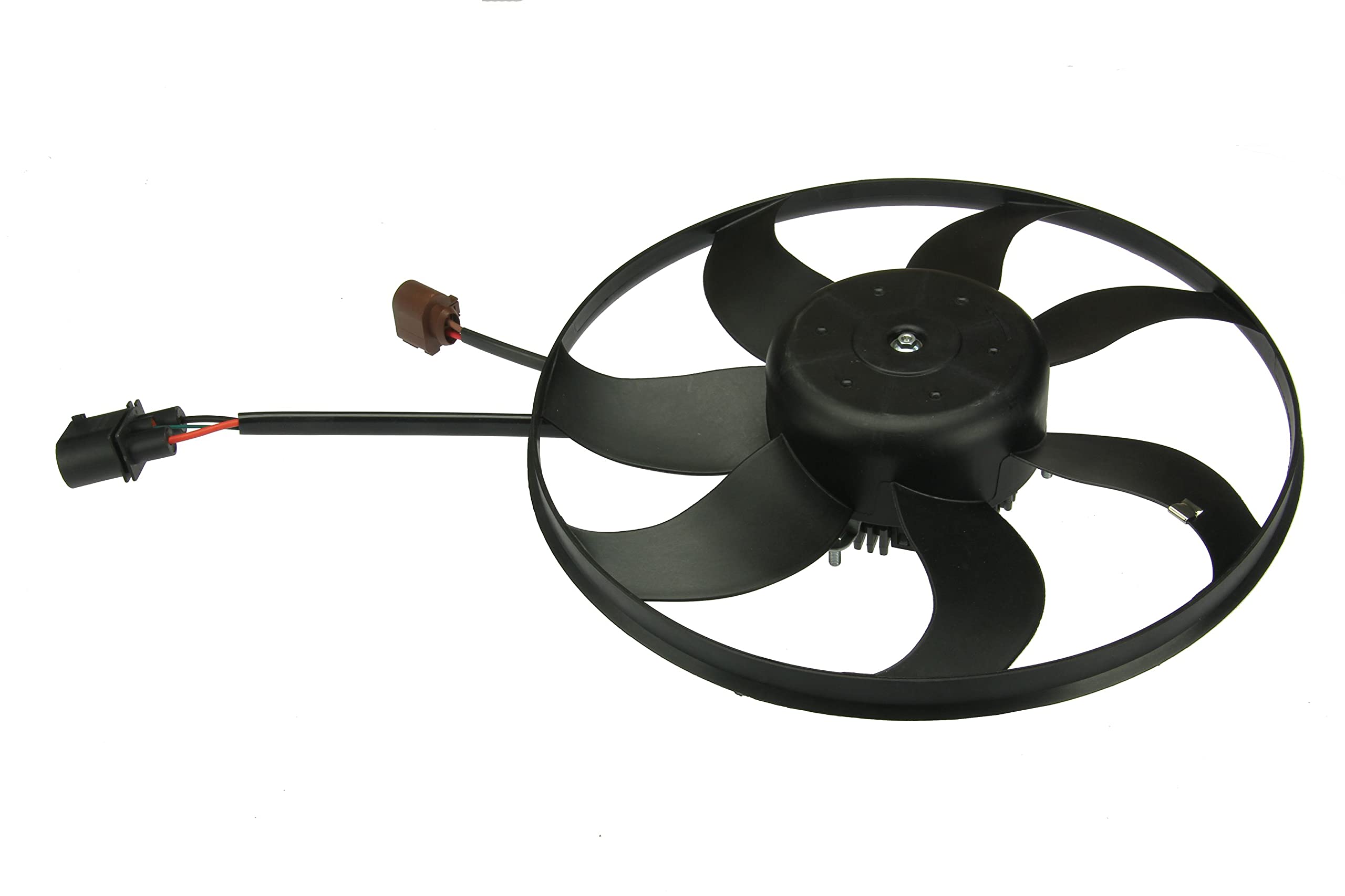 URO Parts 1K0959455FR 300W 360mm Left Side Auxiliary Cooling Fan Assembly for Audi, VW - Perfect for Engine Cooling & Overheating Prevention