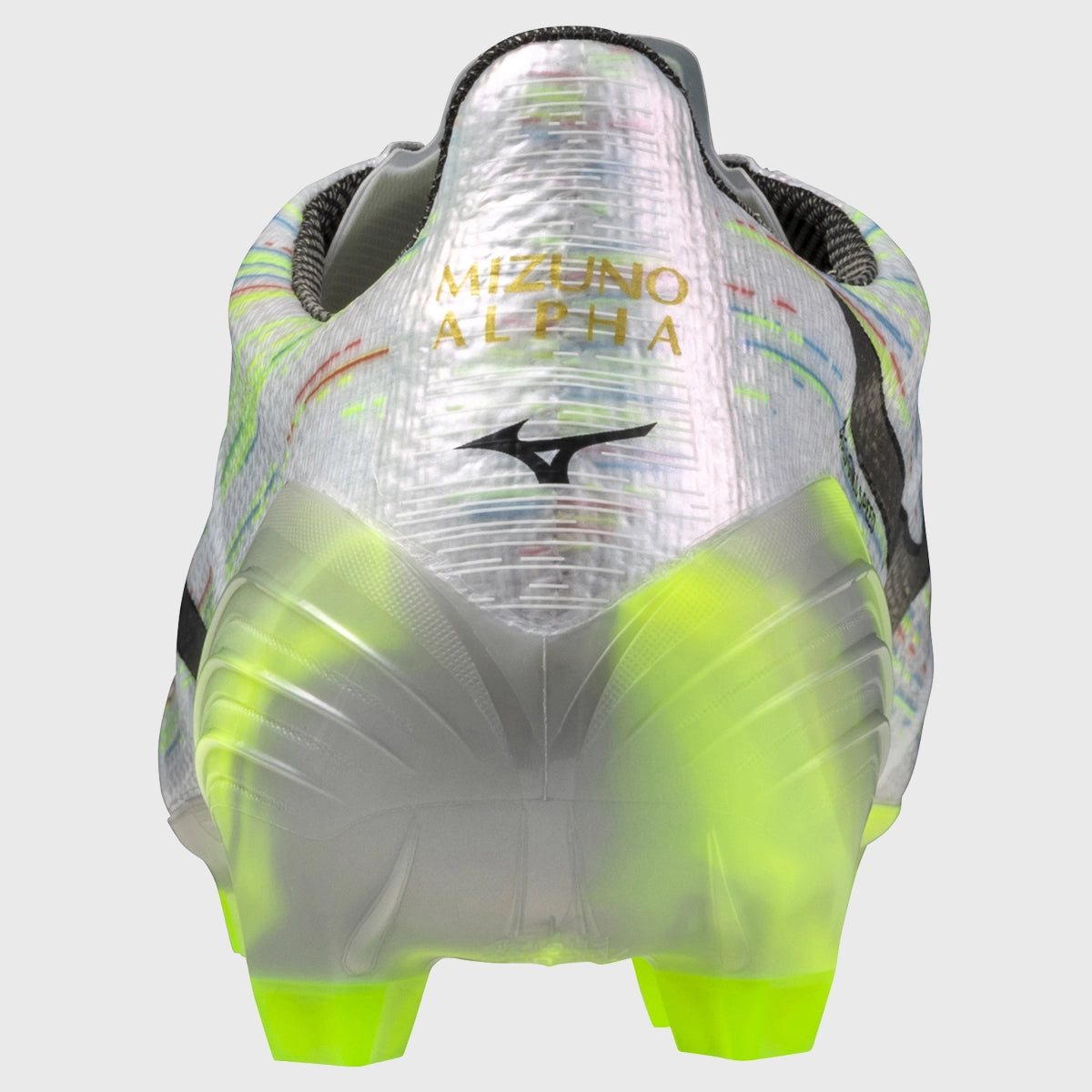 Mizuno Alpha Elite MD Rugby Boots for Men - White/Silver - Lightweight Cleats for Rugby Training & Matches - Perfect for Field Sports and Outdoor Games