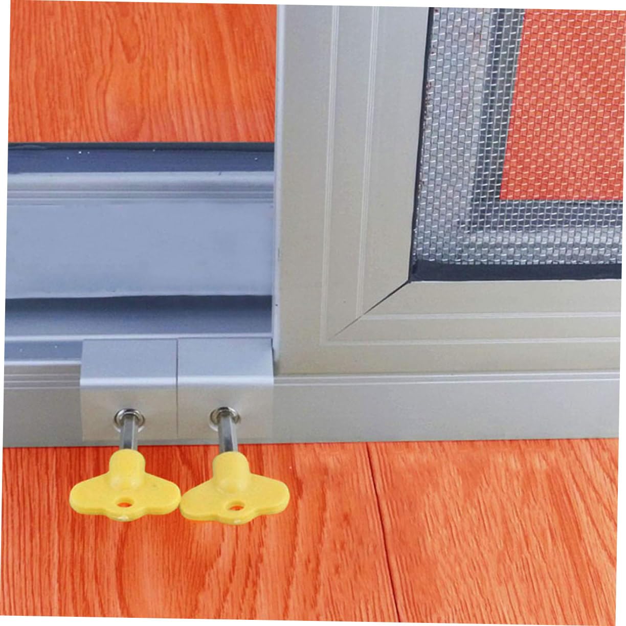WOONEKY 8pcs Sliding Window Security Locks - Aluminum Alloy Child Safety Locks for Windows | No Drilling Required | Perfect for Home Security & Childproofing