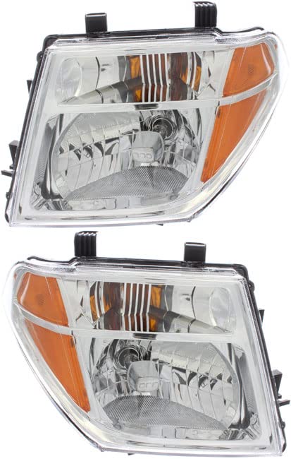 2005-2008 Nissan Frontier & Pathfinder Headlight Assembly Replacement - Driver & Passenger Side LED Headlamp - Perfect for Night Driving, Off-Road Adventures & Daily Commute