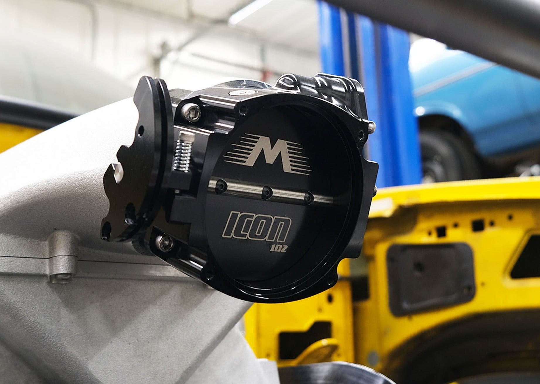 ICON 102mm & 105mm High Performance Cable Drive Throttle Body (Black) - Interchangeable Connection for Enhanced Airflow - Perfect for LS Engines, Muscle Cars & Performance Upgrades