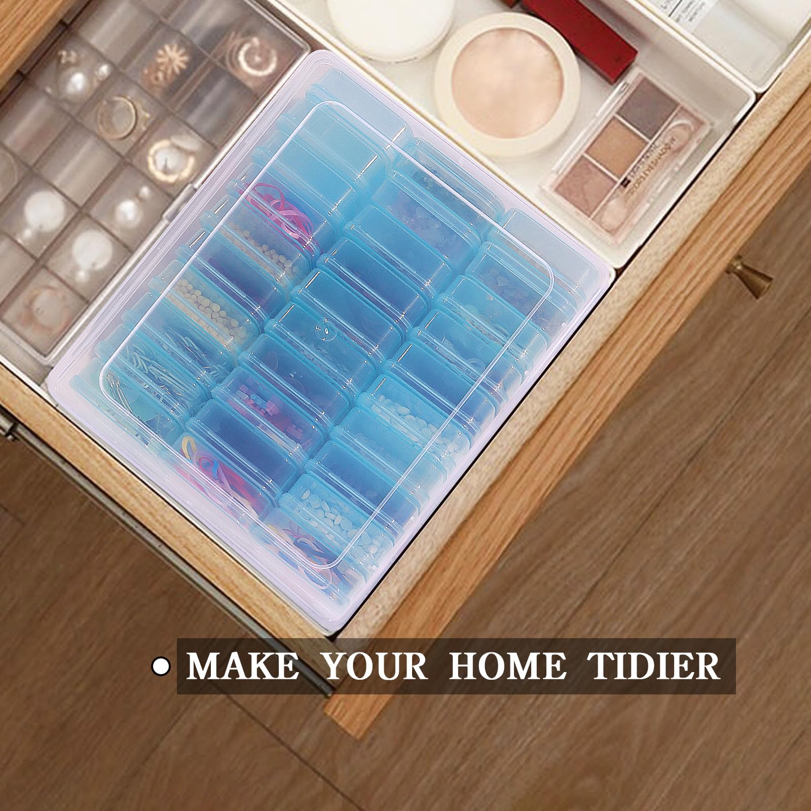30-Piece Bead Organizer Box Set with 132 Labels - Plastic Craft Storage Containers for Jewelry Making, Beading Supplies & Bracelet Accessories - Perfect for DIY, Home Organization & Travel Crafting