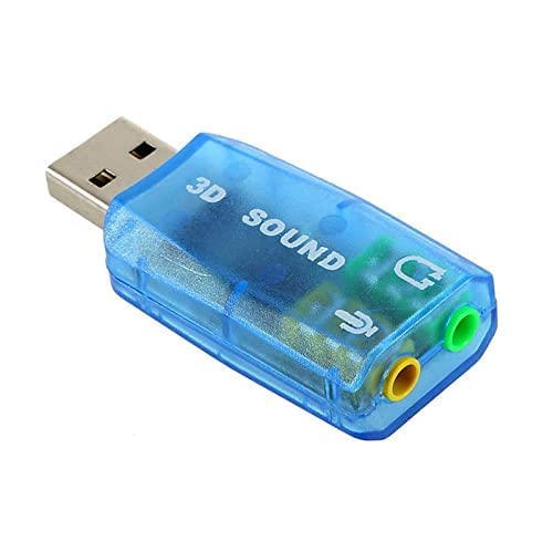 AdzMozi® 3D Sound Channel 5.1 USB Audio Controller - External Sound Card with 2 Channel for PC, Laptop, Computer | Perfect for Gaming, Music Production & Home Theater Systems