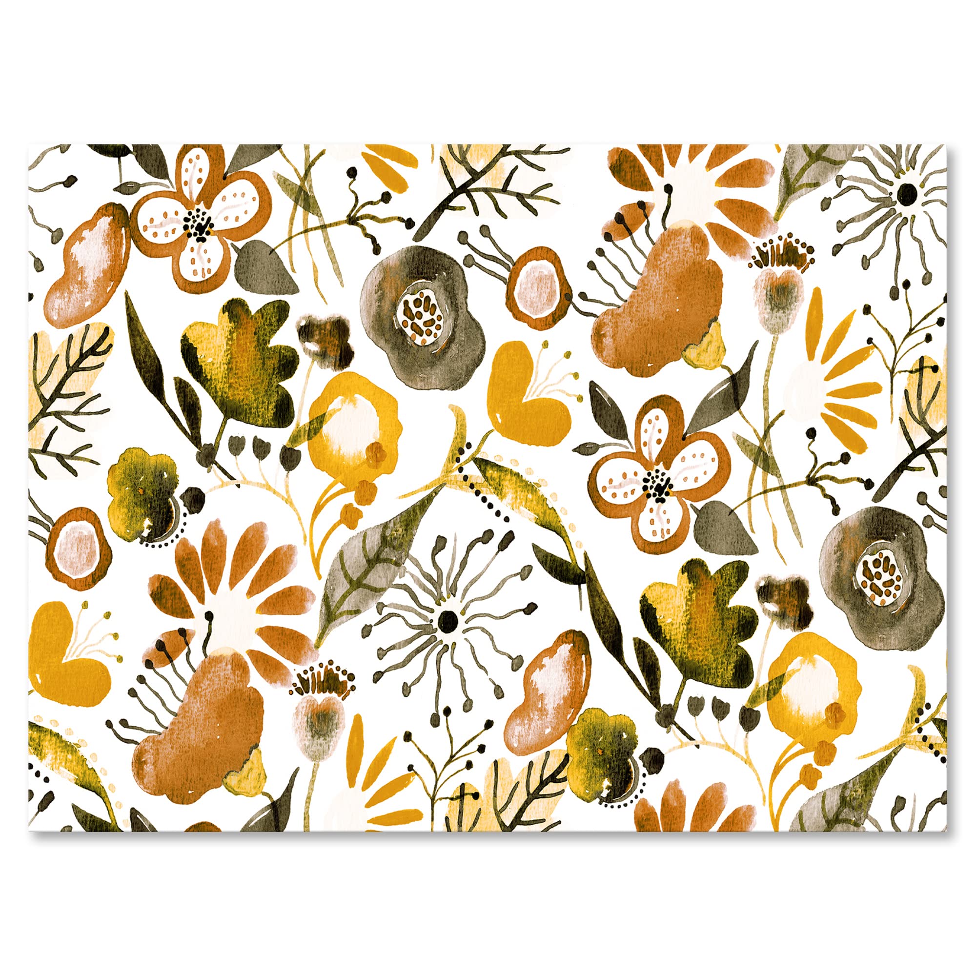 DesignQ Vibrant Wildflowers Canvas Wall Art - Modern Floral Home Decor for Living Room, Bedroom & Office