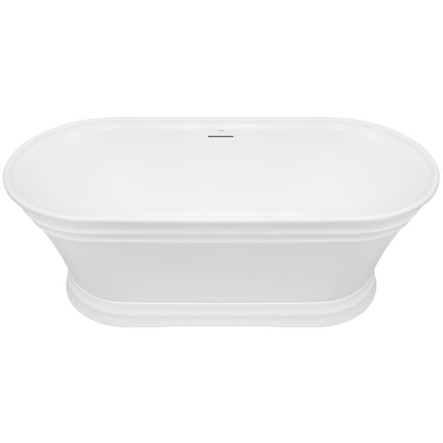 Decina Regent 1700mm Freestanding Oval Bathtub with Integrated Overflow - Luxury Soaking Tub for Spa-Like Bathroom Relaxation