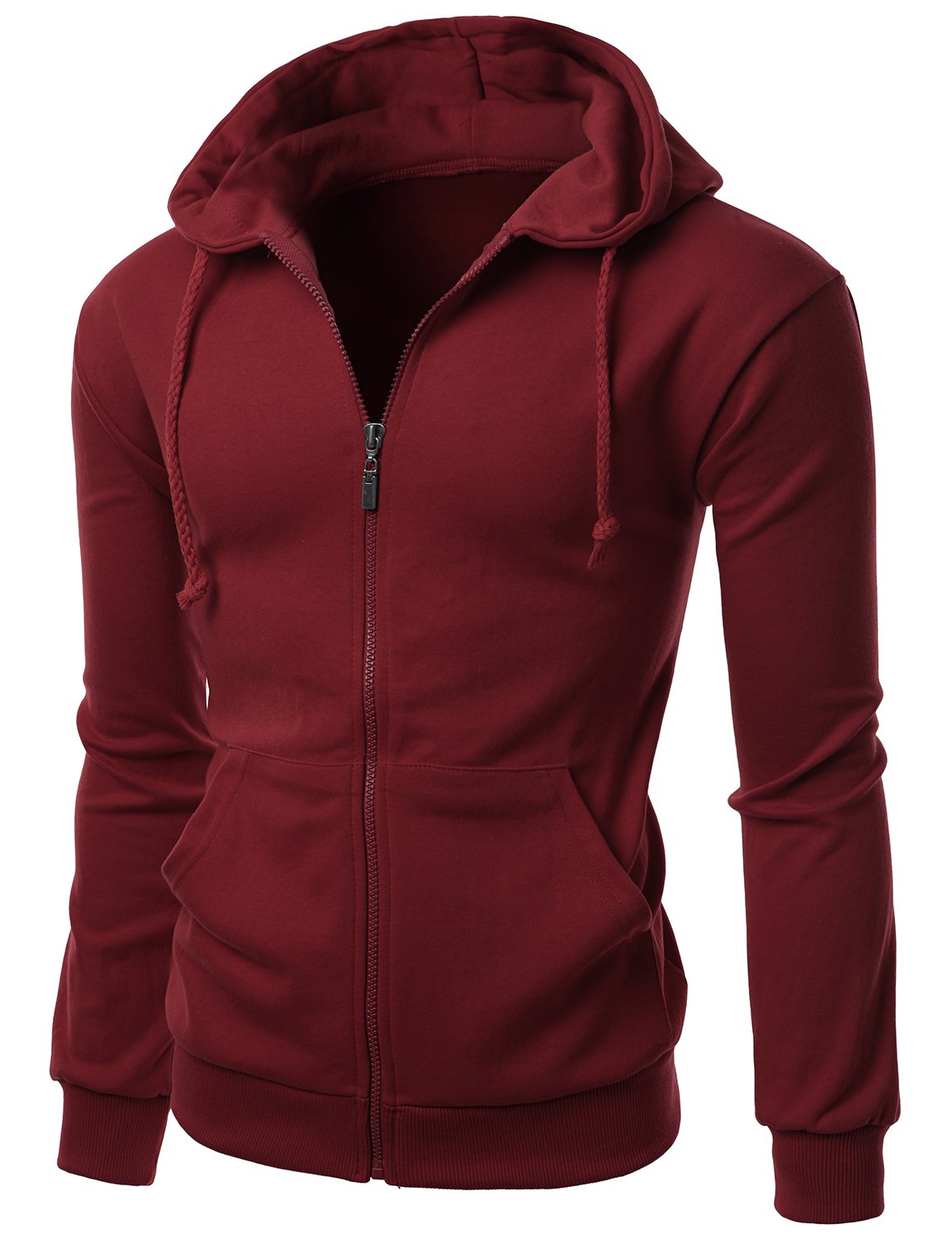 Men's Basic Long Sleeve Zip Up Hoodie - Soft Fleece Lined Pullover with Front Pockets | Casual Wear, Gym, Outdoor Activities & Street Style Fashion