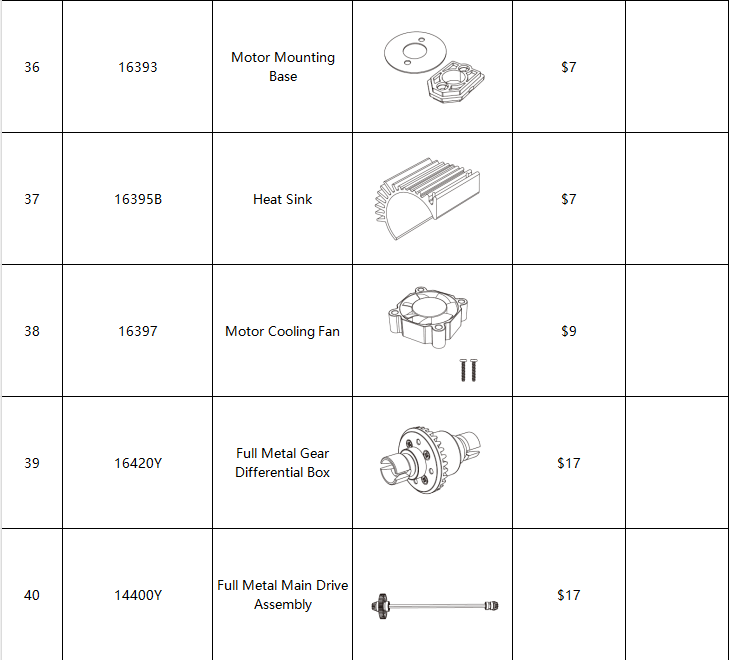MJX Hyper Go 14303 RC Car Replacement Parts & Accessories Kit - Full Set Spare Parts for Off-Road Bashing, Racing & Maintenance
