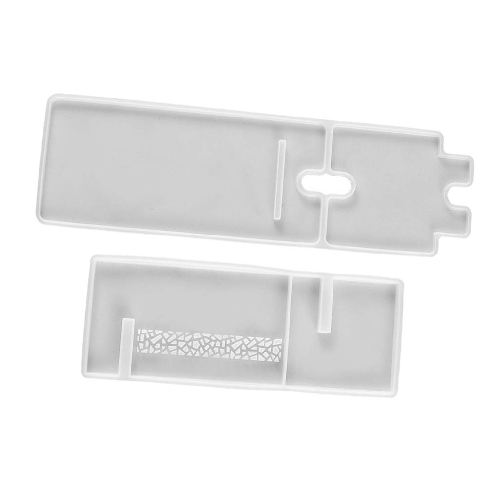 EXCEART 2-Pack Silicone Phone Stand Mold for Resin DIY Craft - Universal Holder for Smartphones & Tablets - Perfect for Home, Office, and Crafting Projects