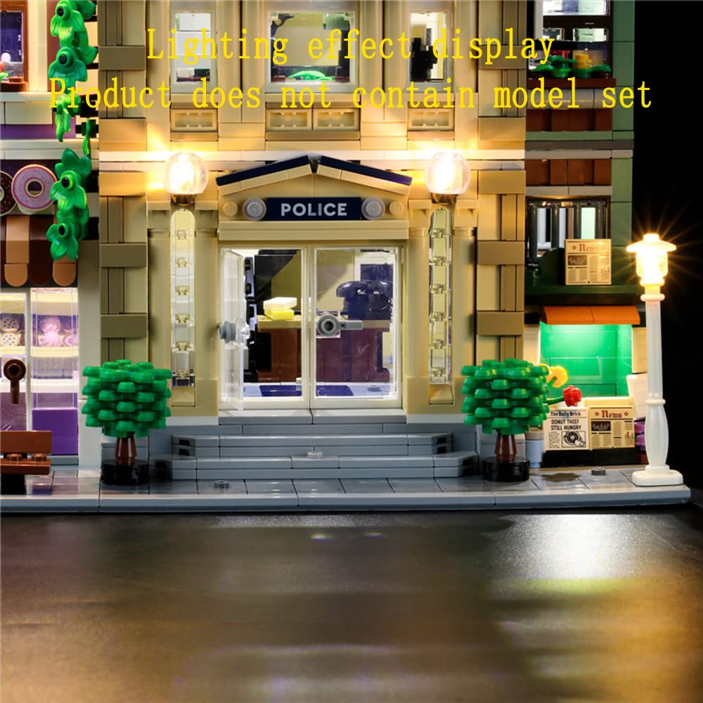 GEAMENT LED Light Kit for LEGO Police Station 10278 - Compatible with Creator Building Blocks (Model Not Included) - Perfect for DIY Lighting Projects & LEGO Displays