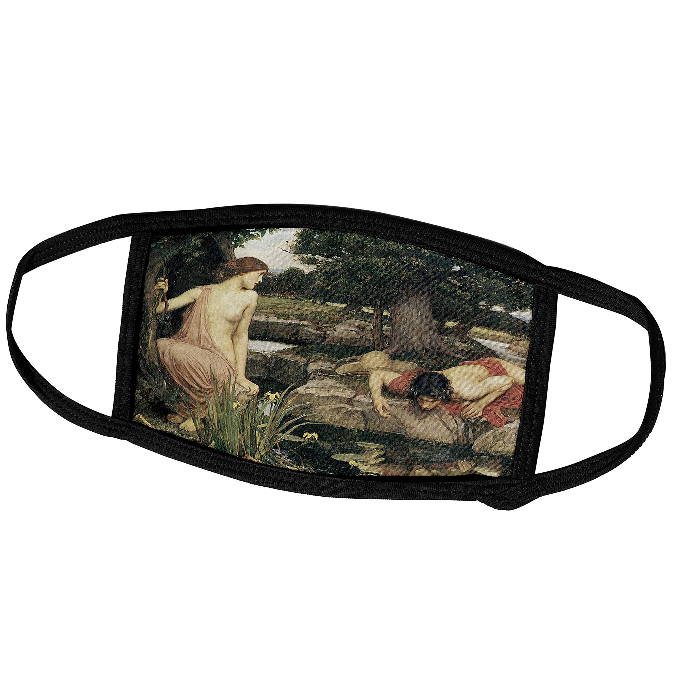 3D Victorian Era Fantasy Face Masks - John William Waterhouse Echo and Narcissus Fine Art Design - Reusable Cloth Masks for Cosplay, Theater & Art Lovers - BLN Collection (fm_127295_2)