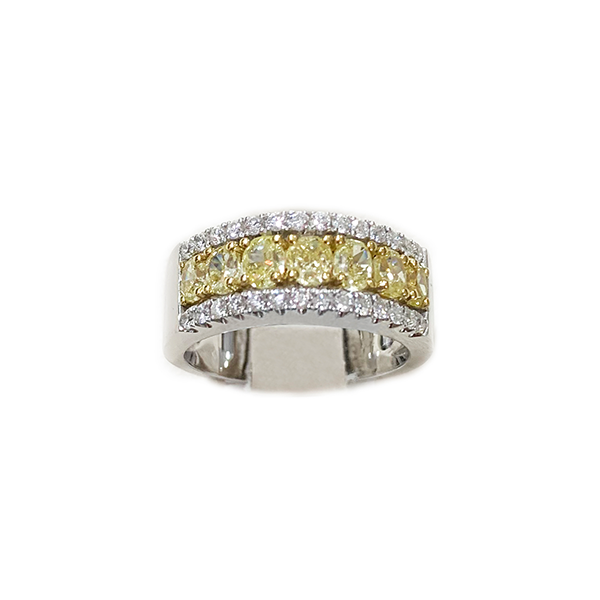 14K White Gold Yellow Diamond Ring for Women - Elegant Solitaire Engagement & Wedding Band - Perfect for Proposals, Anniversaries & Special Occasions