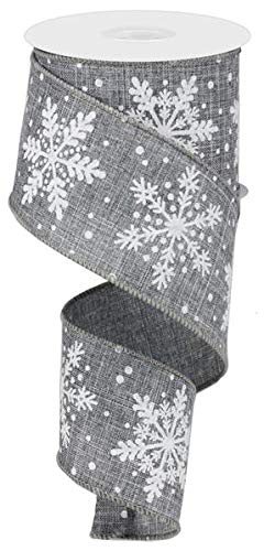 Glitter Snowflake Ribbon 2.5