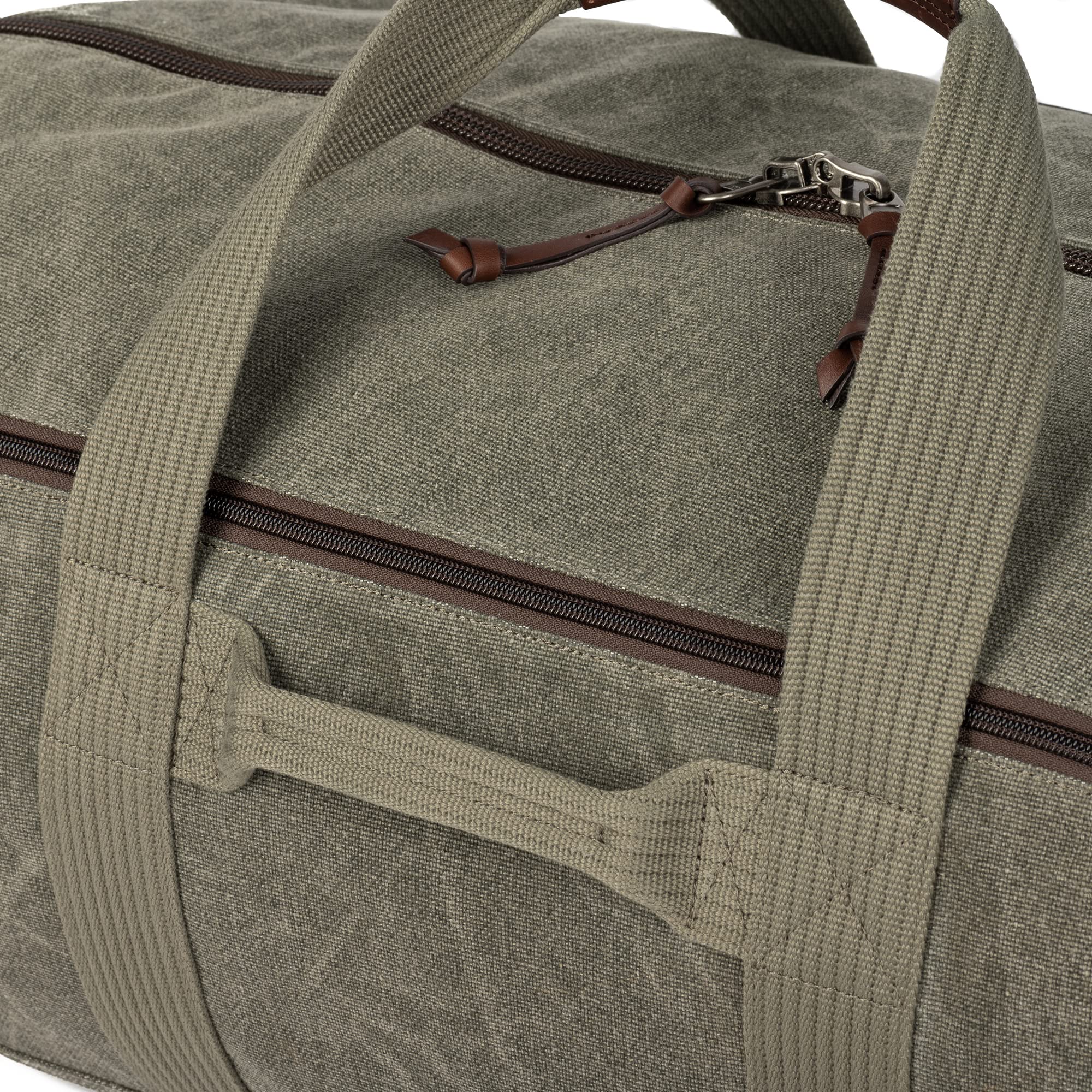Vintage 75 Duffel Bag - Stone-Washed Cotton Canvas Travel Bag for Gym, Weekend Getaways & Outdoor Adventures
