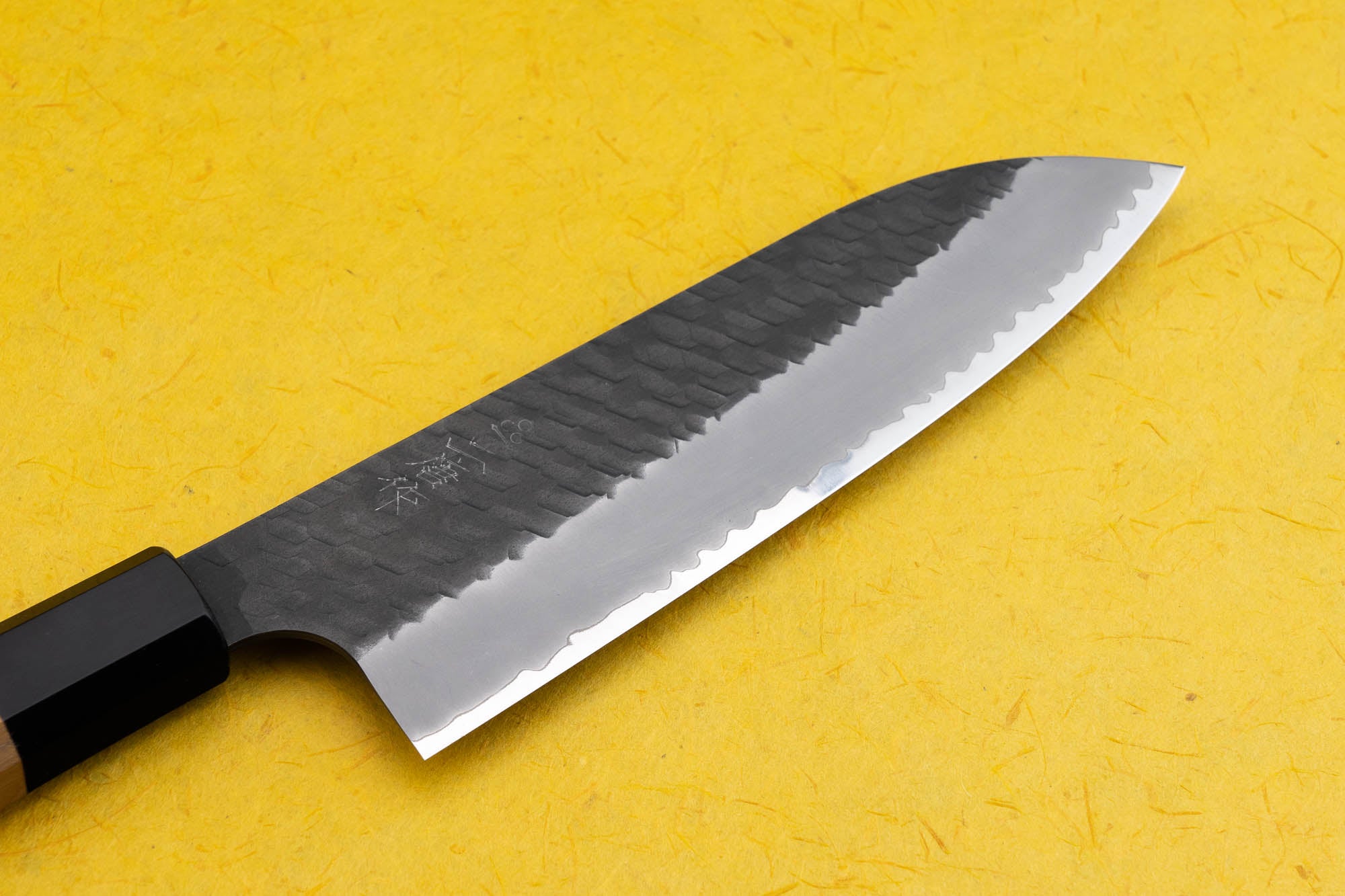 Nigara SG2 Kurouchi Tsuchime Santoku Knife 180mm - High Carbon Stainless Steel Japanese Chef Knife for Slicing, Dicing & Chopping - Perfect for Home Kitchen & Professional Use