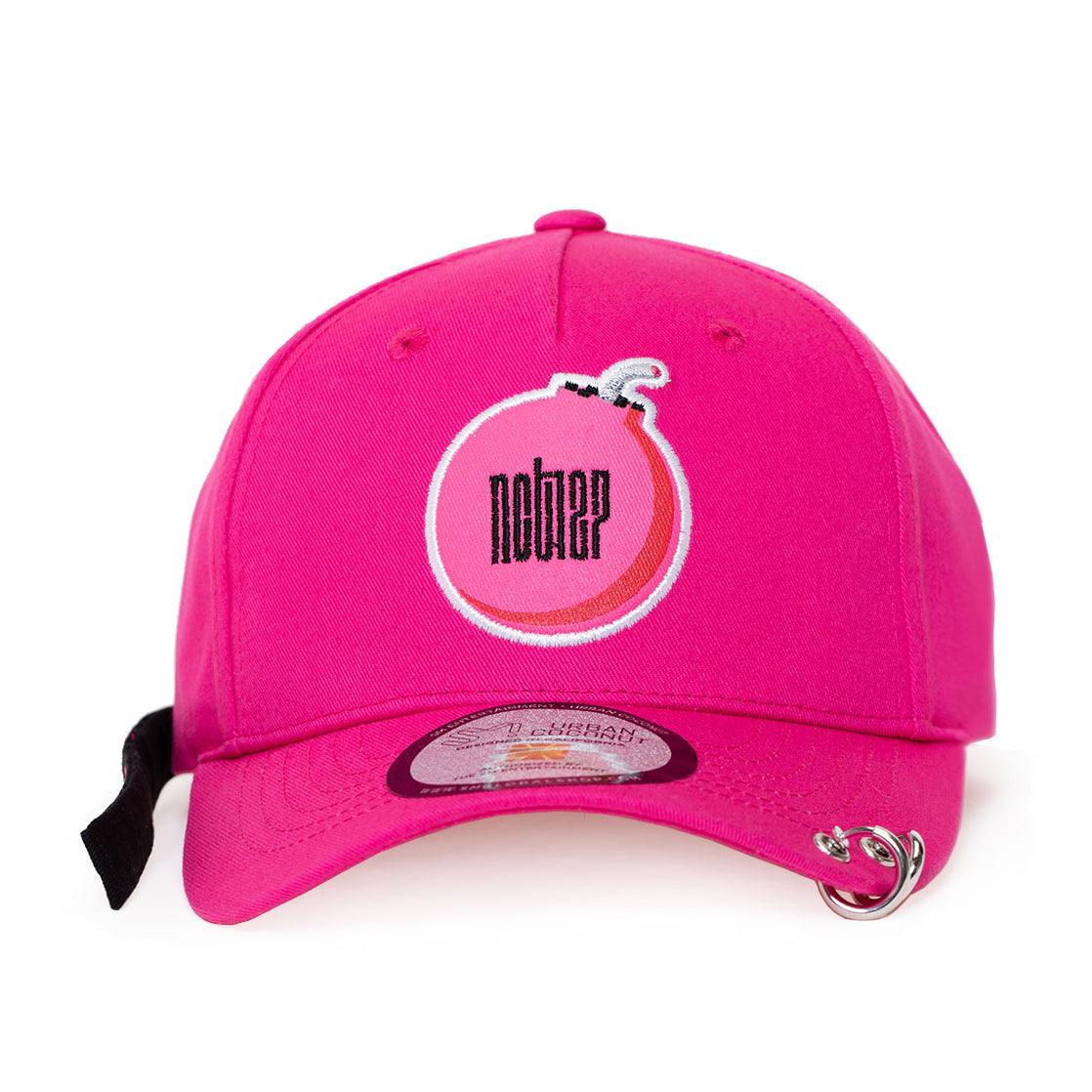 NCT 127 Cherry Bomb Dad Hat with Adjustable Long Strap & Metal Rings - Kpop Merchandise for Concerts, Fan Meetings & Streetwear Fashion
