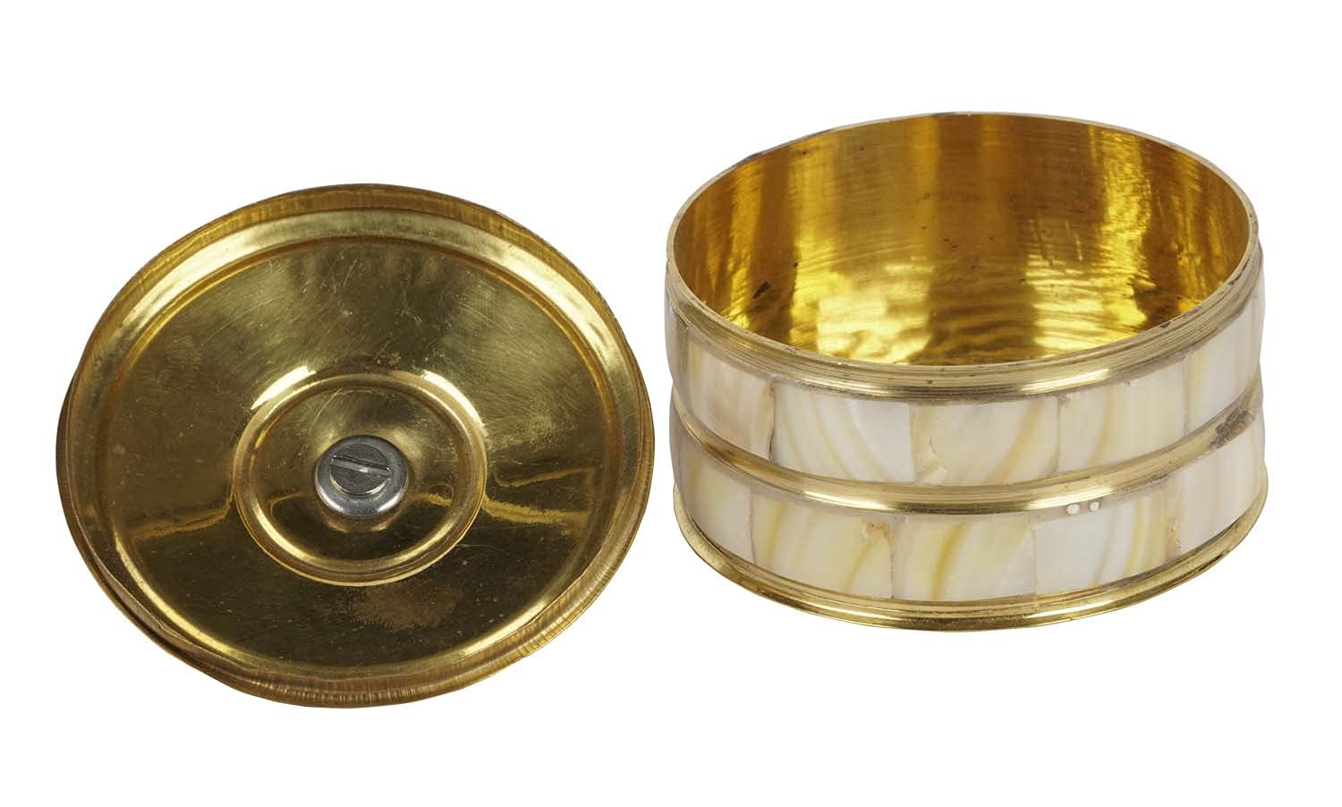 Elegant Brass Jewelry Box - Handcrafted Ring & Earrings Organizer, Decorative Storage Keepsake Gift for Women | Perfect for Dresser, Vanity & Travel