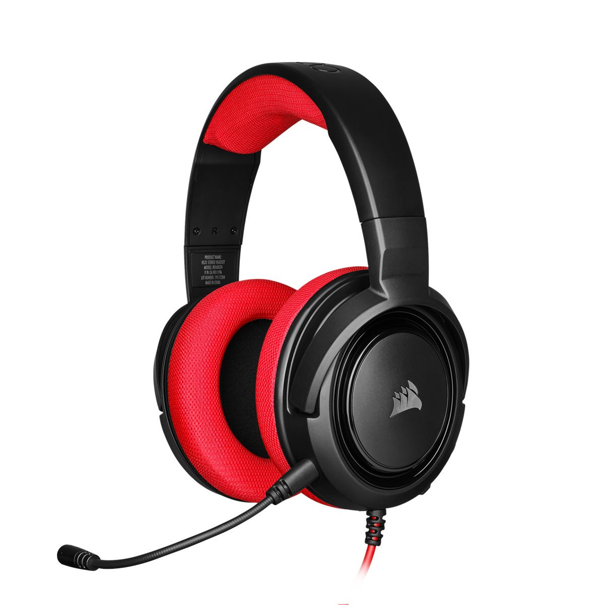 Corsair HS35 Stereo Gaming Headset with Noise Isolation - Red | Comfortable Over-Ear Design for PC, PS4, Xbox & Mobile Gaming | Perfect for FPS, Streaming & Long Gaming Sessions