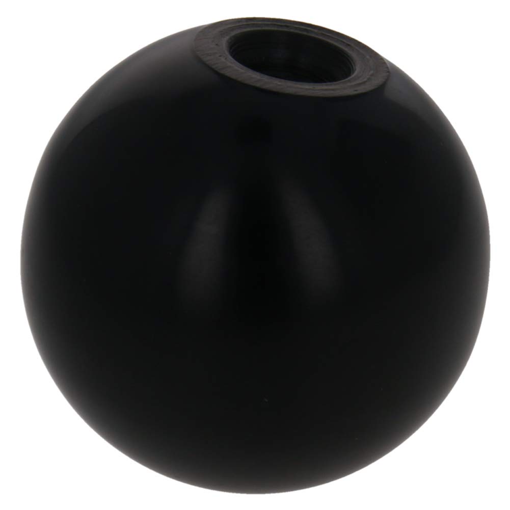 Bettomshin 15PCS M12 Female Thread Thermoset Ball Knob - 40mm/1.57” Diameter Bakelite Spherical Handle with Smooth Black Rim for Lawn Mowers, Exercise Equipment, Machinery Valves & Spigots | Durable Replacement Part for Industrial and Home Use