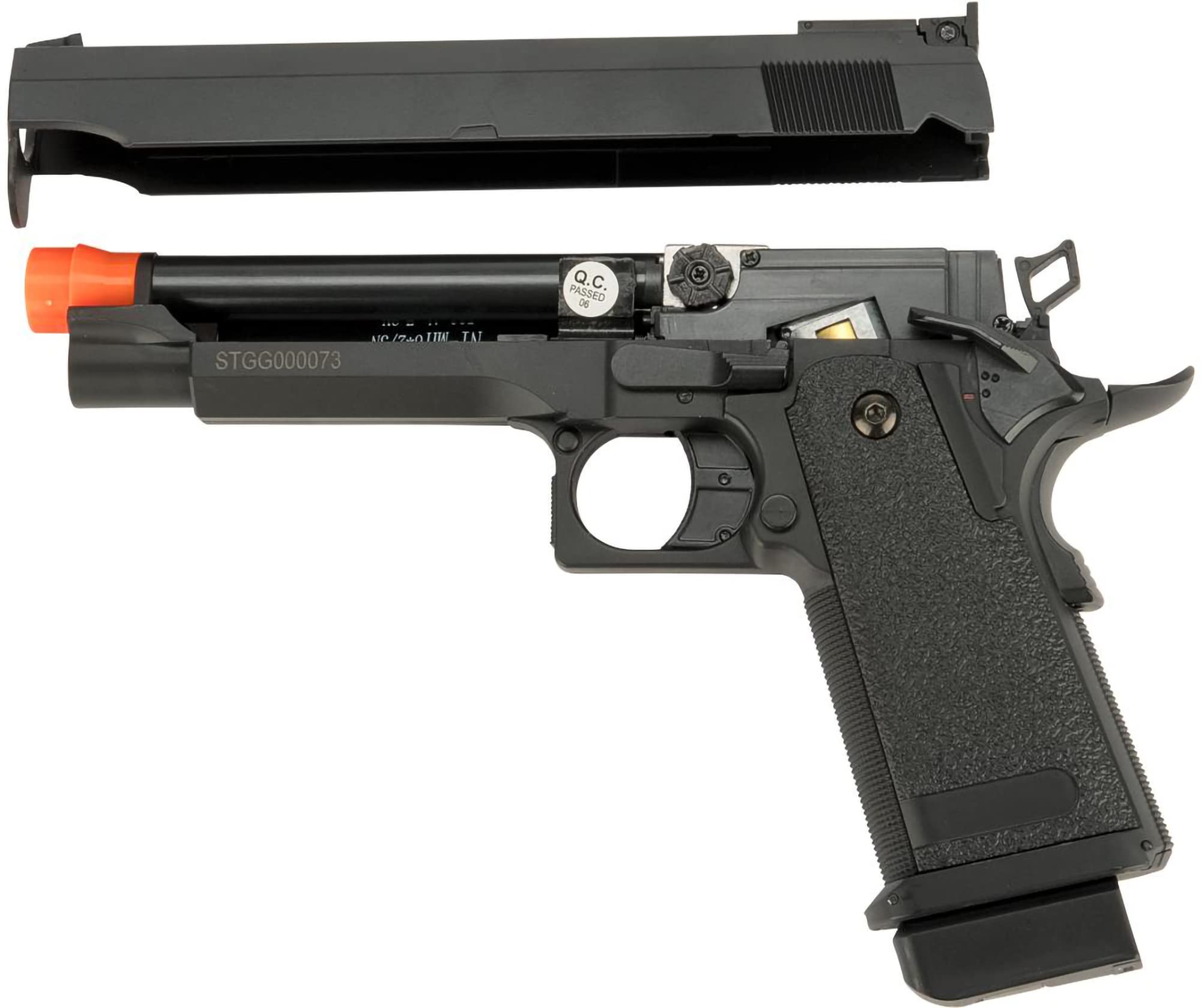 CYMA AEP Hi-Capa Airsoft Pistol Package - Black | Full Auto Electric Airsoft Gun with Battery & Charger | Perfect for Target Practice & Airsoft Battles