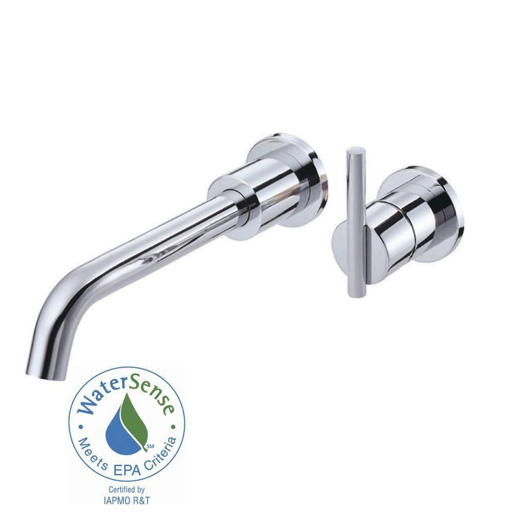 Danze Parma 1-Handle Wall Mount Bathroom Faucet Trim with Touch Down Drain in Chrome Finish 477379 - Perfect for Modern Bathrooms & Spa-Like Showers