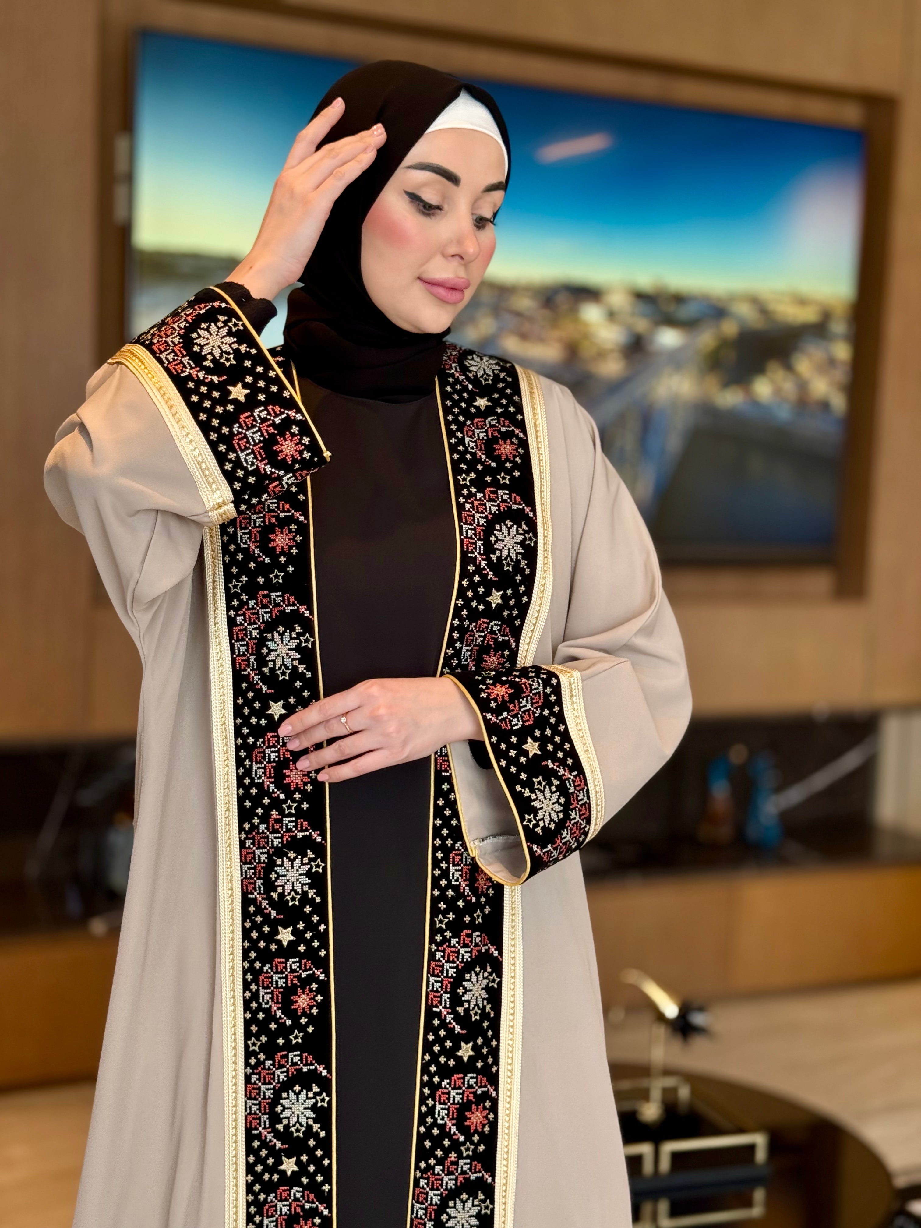 Luxury Embroidered Abaya Dress for Women - Elegant Islamic Modest Fashion - Perfect for Prayer, Weddings & Special Occasions