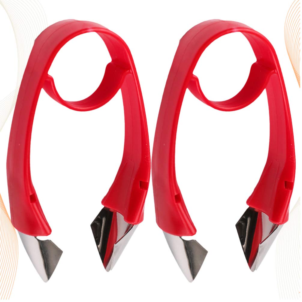 DOITOOL 2-Pack Stainless Steel Potato Peeler & Strawberry Huller - Kitchen Tool for Peeling Potatoes, Coring Fruits, Removing Stems - Lightweight & Durable for Cooking, Baking, Salad Prep (Red)