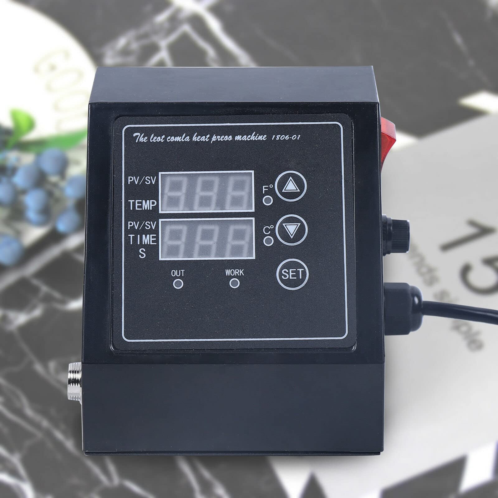 Digital Dual Display Heat Press Control Box 110V US Plug - Precise Temperature Controller for Mug, Plate, Stone Photo & T-Shirt Heat Press Machine - Perfect for Custom Printing, Sublimation & DIY Craft Projects