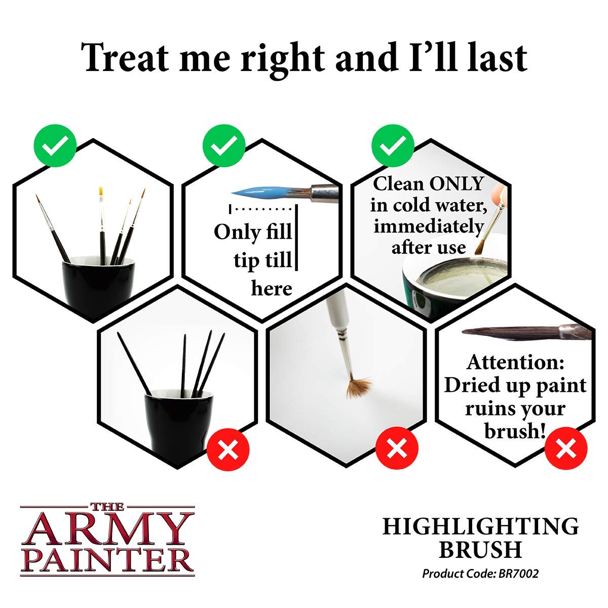 The Army Painter Hobby Highlighting Brush - Synthetic Taklon Hair Fine Detail Paint Brush for Miniature Models, Warhammer & Tabletop Gaming - Perfect for Miniature Painting, Model Detailing & Art Projects