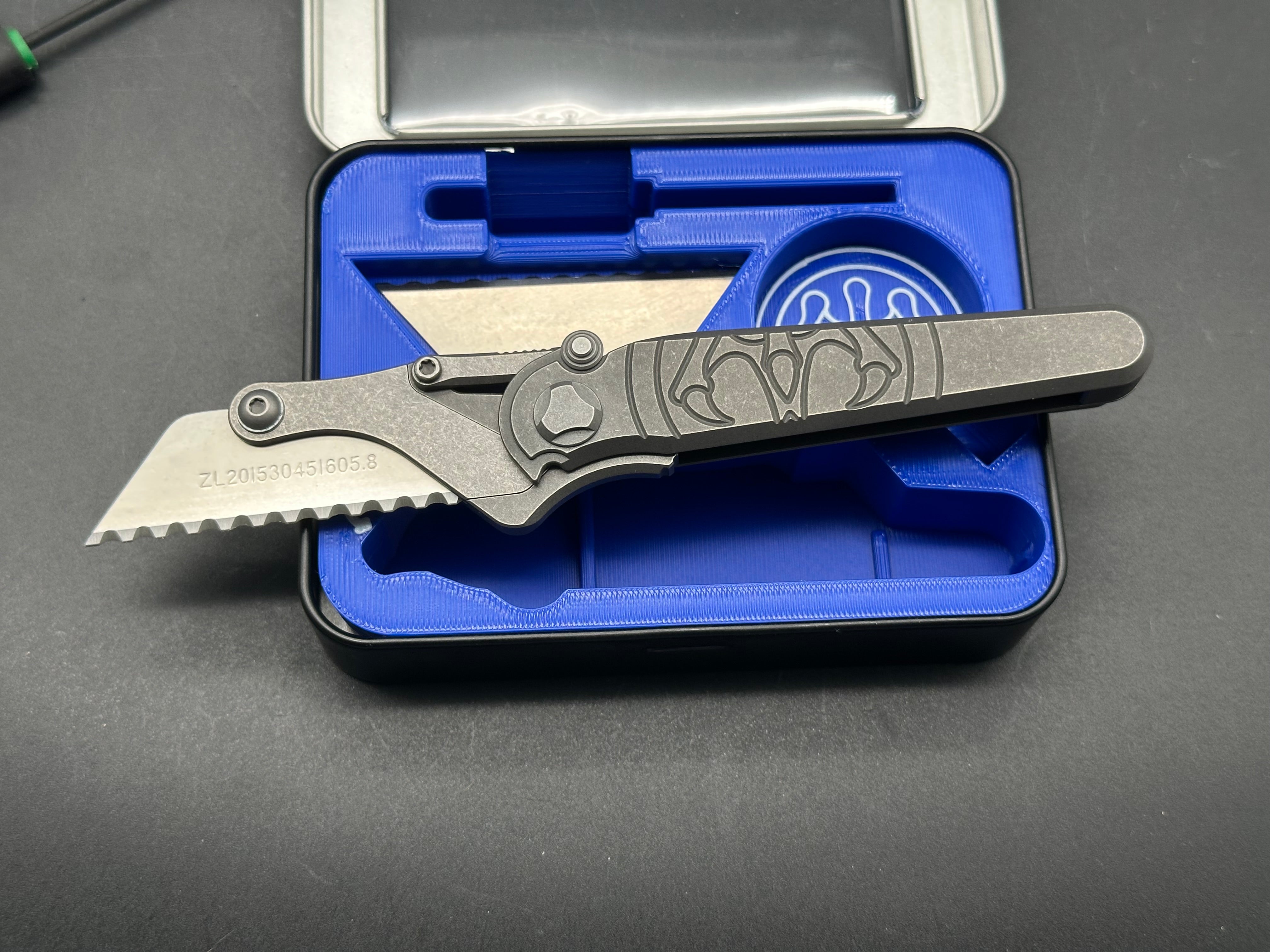 G&G Hawk Shortcut Titanium Serrated Folding Knife - Premium EDC Pocket Knife for Outdoor, Camping, Hiking & Survival