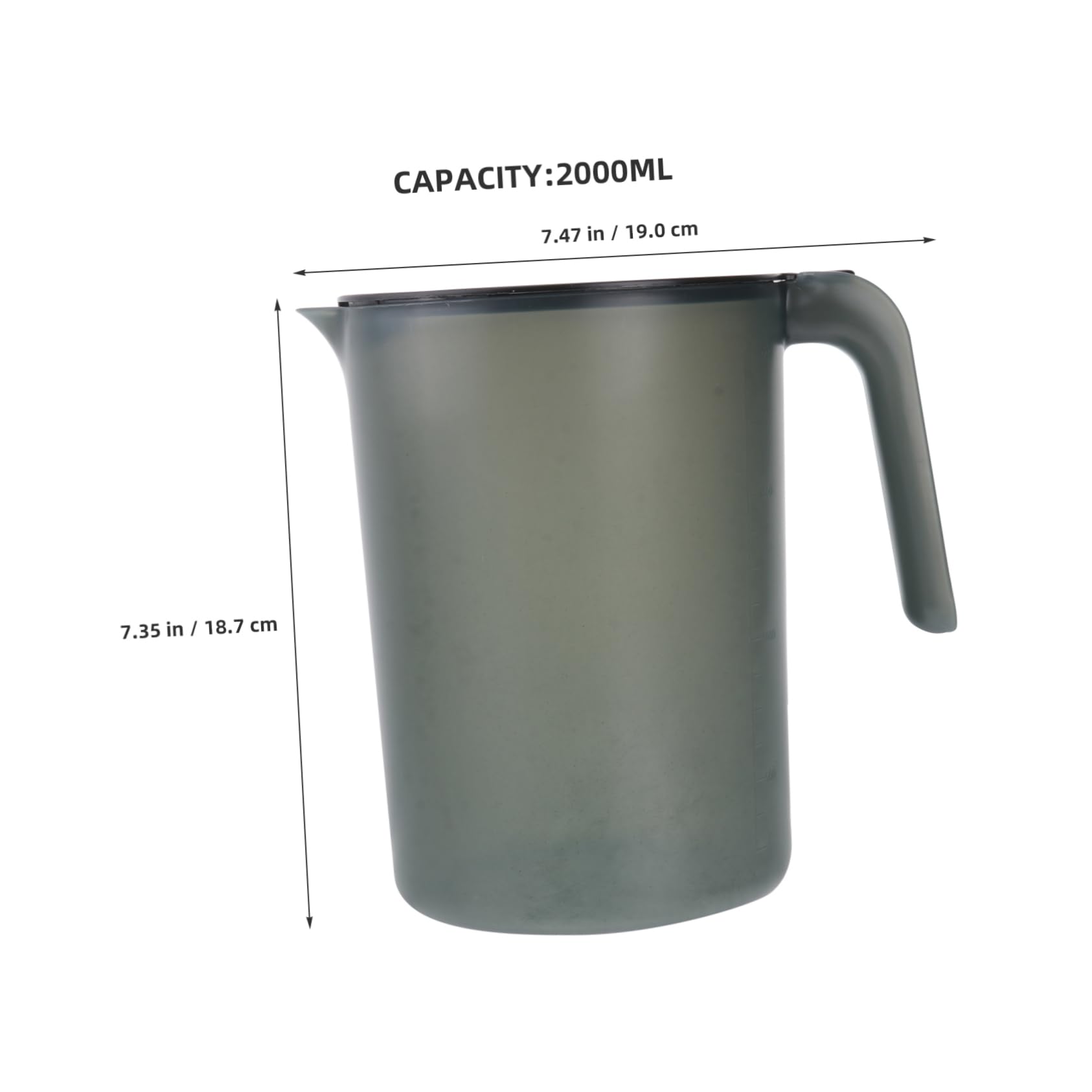OSALADI 2L BPA-Free Plastic Juice Pitcher with Lid - Leak-Proof Water Pitcher for Cold & Hot Beverages - Perfect for Iced Tea, Lemonade, Smoothies & Party Drinks
