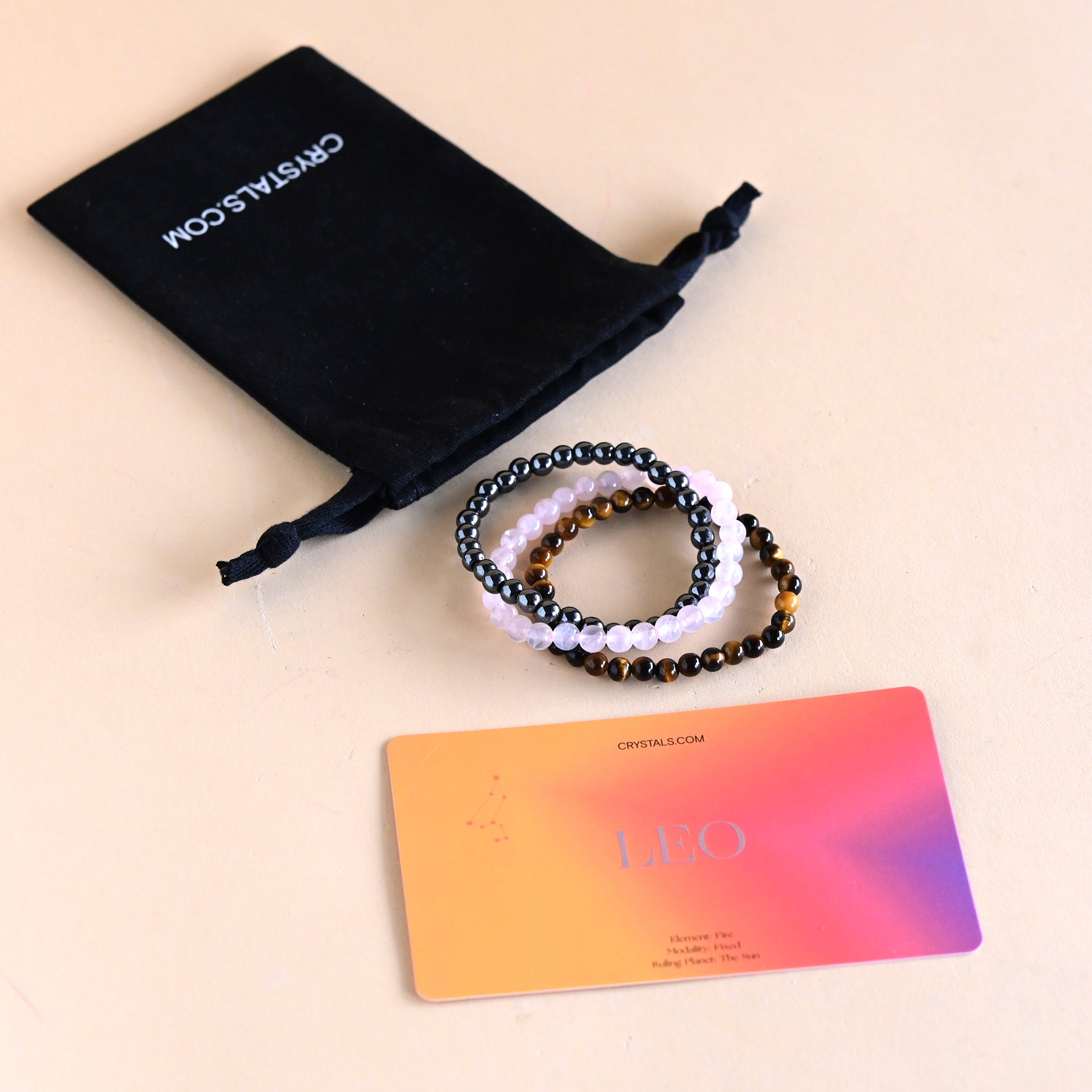 Leo Bracelet Trio Set - Stylish Adjustable Beaded Bracelets for Women & Men - Perfect for Everyday Wear, Gifts & Boho Fashion Accessories