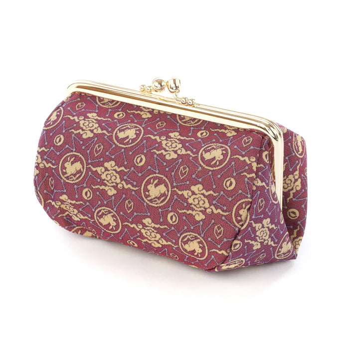 Japanese Nishijin Silk Small Rabbit Purple Pouch - Handmade in Kyoto, Japan | Cosmetic Bag, Makeup Organizer, Travel Toiletry Case, Stationery Holder, Bag Organizer | Perfect for Daily Essentials, Gift Giving & Japanese Style Fashion Accessory