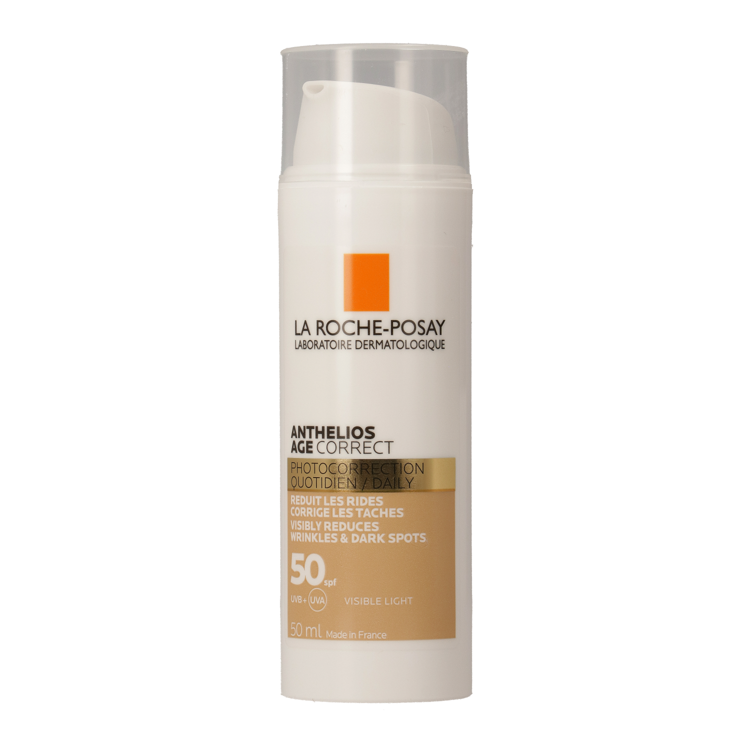 La Roche-Posay Anthelios Age Correct Tinted Sunscreen with SPF - Anti-Aging Moisturizer with Universal Tint for Daily Use | Perfect for Mature Skin & Everyday Sun Protection